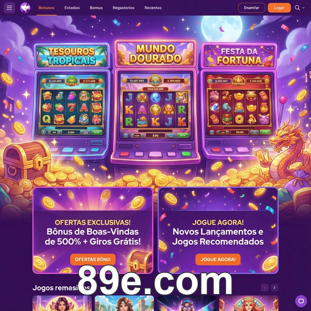 Tela mobile da 89e.com com Pix e saques simples